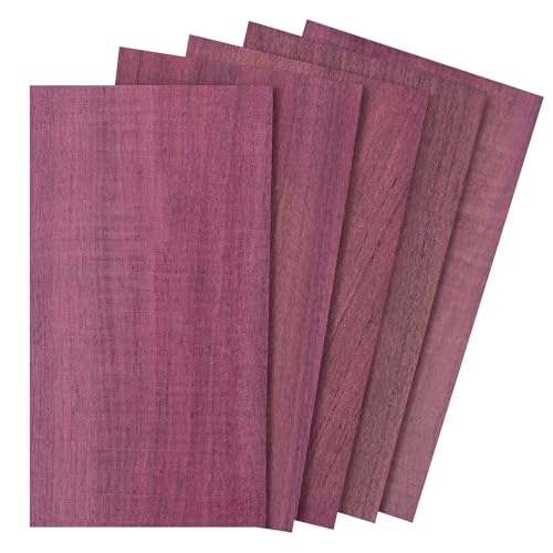 Purpleheart Holzplatten, 0,3 cm dick, 12,7 x 22,9 cm, Holzfurnierstücke, blanko, für Bastelarbeiten, Dekoration und Kunst Craftiff Purpleheart Holzplatten, 0,3 cm dick, 12,7 x 22,9 cm, Holzfurnierstücke, blanko, für Bastelarbeiten, Dekoration und Kunst Craftiff von Craftiff