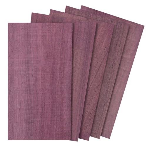 Purpleheart Holzplatten, 0,3 cm dick, 12,7 x 22,9 cm, Holzfurnierstücke, blanko, für Bastelarbeiten, Dekoration und Kunst Craftiff Purpleheart Holzplatten, 0,3 cm dick, 12,7 x 22,9 cm, Holzfurnierstücke, blanko, für Bastelarbeiten, Dekoration und Kunst Craftiff von Craftiff