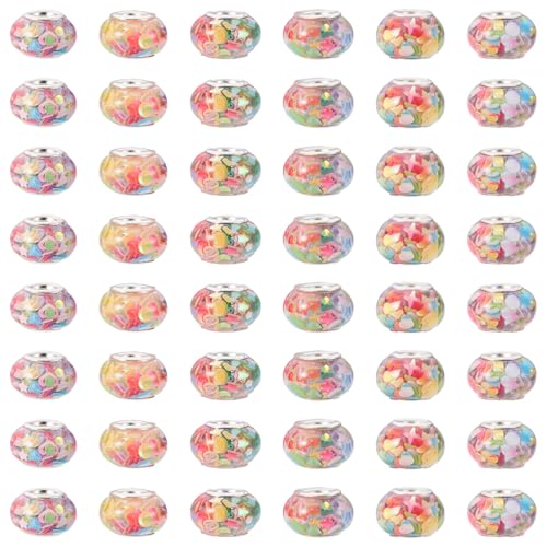 Craftora 100 Stück europäische Pailletten, 14 mm große Loch, Harz, Abstandshalter für selbstgemachte Halsketten, Armbänder, Stifte, Schmuckherstellung Craftora 100 Stück europäische Pailletten, 14 mm große Loch, Harz, Abstandshalter für selbstgemachte Halsketten, Armbänder, Stifte, Schmuckherstellung von Craftora