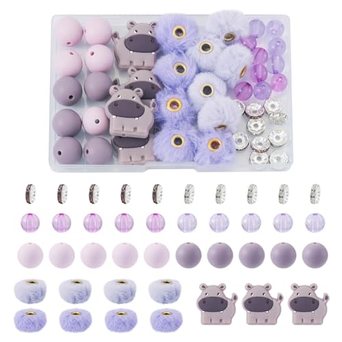 Craftora 44 Stück Silikonperlen, Tier-Fokal-Perlen, niedliche Kuh, runde Abstandshalter, Strass, europäische Perlen für Schmuckherstellung, Schlüsselanhänger, Armbänder, DIY Handwerk Craftora 44 Stück Silikonperlen, Tier-Fokal-Perlen, niedliche Kuh, runde Abstandshalter, Strass, europäische Perlen für Schmuckherstellung, Schlüsselanhänger, Armbänder, DIY Handwerk von Craftora