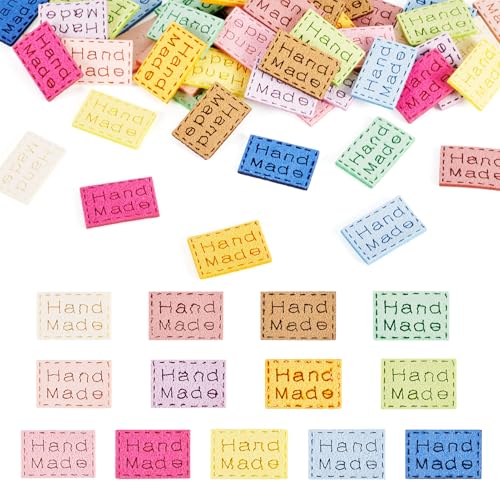 Craftora 65 Stück handgefertigte Leder-Etiketten, rechteckig, PU-Wildleder, geprägt, Häkeletiketten für Heimwerker, Jeans, Taschen, Hüte, Stricken, Nähen, Dekoration Craftora 65 Stück handgefertigte Leder-Etiketten, rechteckig, PU-Wildleder, geprägt, Häkeletiketten für Heimwerker, Jeans, Taschen, Hüte, Stricken, Nähen, Dekoration von Craftora