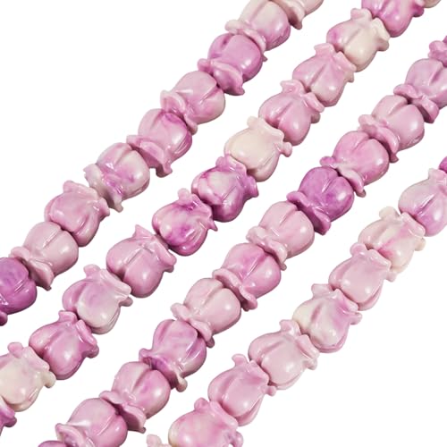 Craftora 90 Stück Blumen Perlen Synthetische Korallenperlen Blume gefärbt geschnitzte Perlen Lila Floral Spacer Perlen für Armband Halskette Schmuckherstellung DIY Handwerk Craftora 90 Stück Blumen Perlen Synthetische Korallenperlen Blume gefärbt geschnitzte Perlen Lila Floral Spacer Perlen für Armband Halskette Schmuckherstellung DIY Handwerk von Craftora