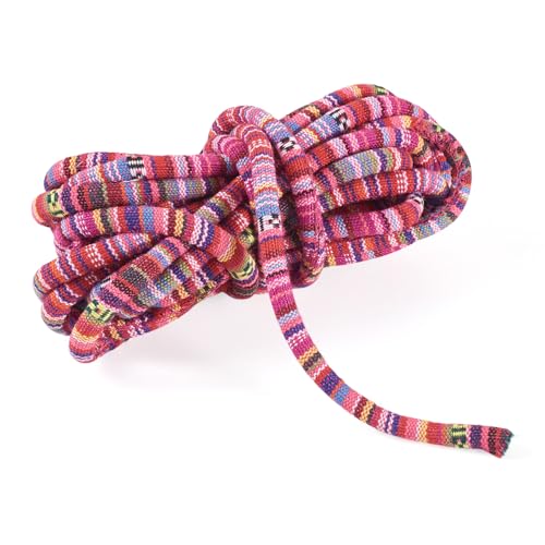 Craftora Bunte, ethnische Stoffschnur, Freundschaftsbänder, Perlen, Schmuckseil, Nylon, Bohemia, geflochtene Schnüre für Halsketten, Armbänder, Schmuckherstellung, passend für Perlen mit großem Loch Craftora Bunte, ethnische Stoffschnur, Freundschaftsbänder, Perlen, Schmuckseil, Nylon, Bohemia, geflochtene Schnüre für Halsketten, Armbänder, Schmuckherstellung, passend für Perlen mit großem Loch von Craftora