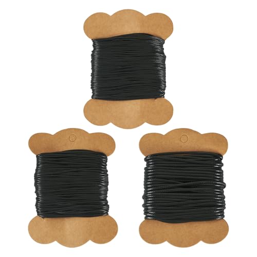Craftora Gewachste Polyesterschnur, 0,8 mm, 1 mm, 2 mm, schwarz, gewachst, geflochtene Perlenschnur für DIY, Freundschaftsarmband, Schmuckherstellung, Makramee, Handwerk, 60 m Craftora Gewachste Polyesterschnur, 0,8 mm, 1 mm, 2 mm, schwarz, gewachst, geflochtene Perlenschnur für DIY, Freundschaftsarmband, Schmuckherstellung, Makramee, Handwerk, 60 m von Craftora