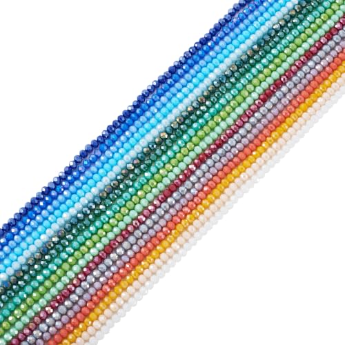 Craftora Kristallglasperlen, facettierte Rondelle-Perlen, 4 mm, für Freundschaftsarmbänder, Halsketten, Ohrringe, Schmuckherstellung, 17 Stränge Craftora Kristallglasperlen, facettierte Rondelle-Perlen, 4 mm, für Freundschaftsarmbänder, Halsketten, Ohrringe, Schmuckherstellung, 17 Stränge von Craftora