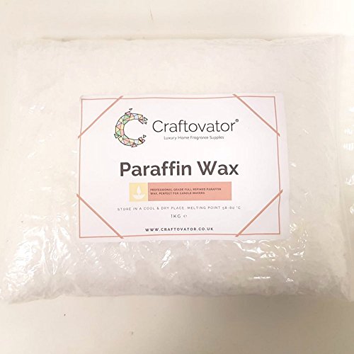 Craftovator Paraffinwachs-Pellets für die Kerzenherstellung, Packung in verschiedenen Größen erhältlich, weiß, 2 kg von Craftovator