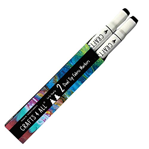 Crafts 4 All Permanentmarker für Stoff/Wäsche, kein Verschmieren, Doppelspitze, schwarz, 2 Stück Crafts 4 All Permanentmarker für Stoff/Wäsche, kein Verschmieren, Doppelspitze, schwarz, 2 Stück von Crafts 4 ALL