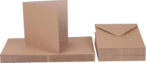 Crafts UK 2047 Kraftkarte und Umschlag mit 50 Stück - Braun 385 047 Kraft 15.24 x 15.24 x 15.24 cm Crafts UK 2047 Kraftkarte und Umschlag mit 50 Stück - Braun 385 047 Kraft 15.24 x 15.24 x 15.24 cm von Crafts UK