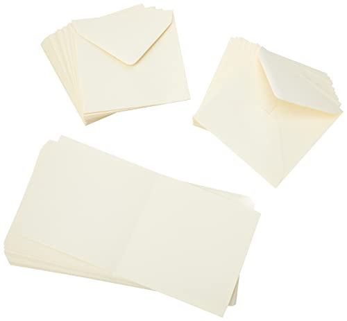 Crafts UK 50 Karten und Umschläge, Weiß, 10,1 x 10,1 cm, Karton, elfenbeinfarben, 91 x 152 x 3.81 cm Crafts UK 50 Karten und Umschläge, Weiß, 10,1 x 10,1 cm, Karton, elfenbeinfarben, 91 x 152 x 3.81 cm von Crafts UK