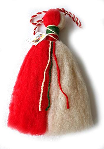 Big martenica rot & weiß Quaste – Folklore Dekoration marteniza aus Bulgarien, handgefertigt Big martenica rot & weiß Quaste – Folklore Dekoration marteniza aus Bulgarien, handgefertigt von Crafts and Roses