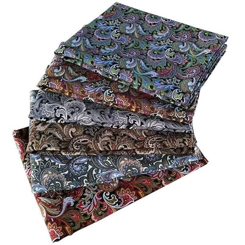 CraftsFabrics 6 x mehrfarbige Paisleymuster, Baumwollstoff, Quilten, Patchworkstoff, Fat Quarters CraftsFabrics 6 x mehrfarbige Paisleymuster, Baumwollstoff, Quilten, Patchworkstoff, Fat Quarters von CraftsFabrics