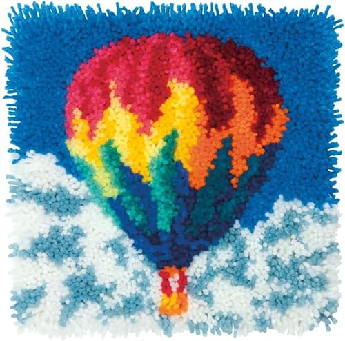 Stickerei Handwerk DIY Luftballon Knüpfhaken Teppich Kit mit Werkzeug für Erwachsene, Kinder, Anfänger - Handgefertigte Nadelhäkelgarn-Kits - Kissen, Weihnachten Heimdekoration Stickerei Handwerk DIY Luftballon Knüpfhaken Teppich Kit mit Werkzeug für Erwachsene, Kinder, Anfänger - Handgefertigte Nadelhäkelgarn-Kits - Kissen, Weihnachten Heimdekoration von CraftsFabrics