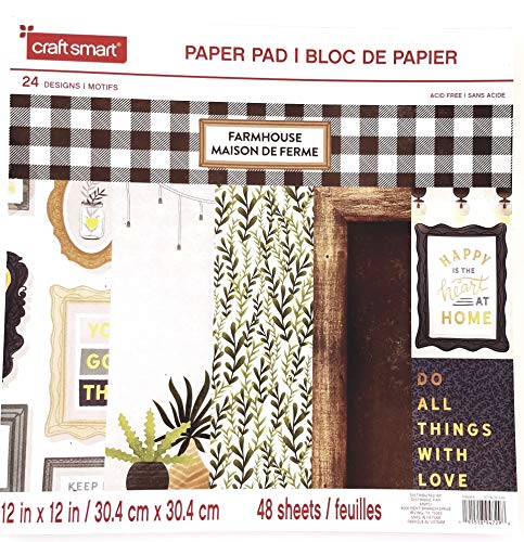 Craft Smart Farmhouse Papierblock, 30,5 x 30,5 cm, 48 Blatt, Neutral, Dunkel, Vielfalt Craft Smart Farmhouse Papierblock, 30,5 x 30,5 cm, 48 Blatt, Neutral, Dunkel, Vielfalt von Smartbox