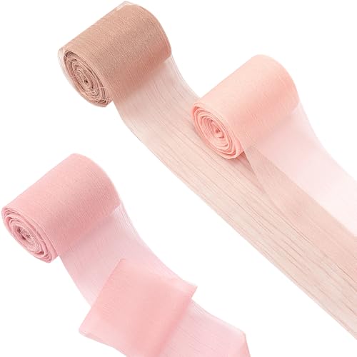 Craftsatin 3 Rollen braune Chiffonbänder, 3,8 cm x 18 m, handgefertigt, ausgefranste Fransen-Seidenbänder für Geschenke, Verpackungen, Hochzeitseinladungen, Brautsträuße, DIY, Basteln Craftsatin 3 Rollen braune Chiffonbänder, 3,8 cm x 18 m, handgefertigt, ausgefranste Fransen-Seidenbänder für Geschenke, Verpackungen, Hochzeitseinladungen, Brautsträuße, DIY, Basteln von Craftsatin