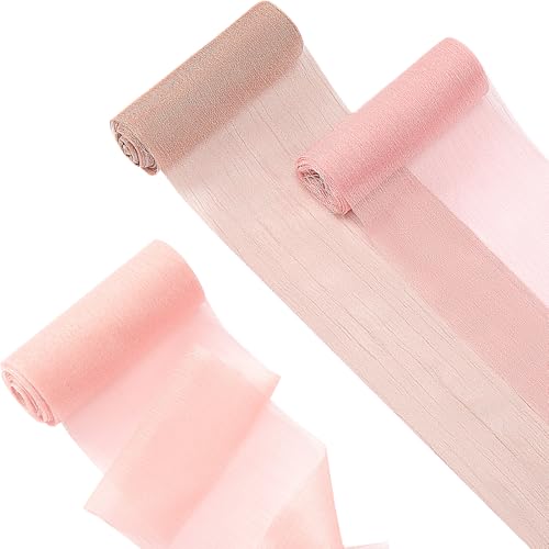 Craftsatin Chiffonbänder, handgefertigt, ausgefranste Fransen, Seidenbänder für Geschenke, Geschenkverpackungen, Hochzeitseinladungen, Brautsträuße, Bastelarbeiten, Partydekorationen, 3 Rollen, Braun Craftsatin Chiffonbänder, handgefertigt, ausgefranste Fransen, Seidenbänder für Geschenke, Geschenkverpackungen, Hochzeitseinladungen, Brautsträuße, Bastelarbeiten, Partydekorationen, 3 Rollen, Braun von Craftsatin