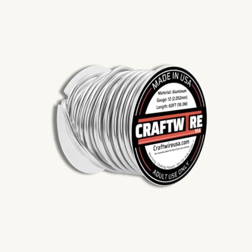 Craftwire USA Aluminiumdraht (12 Gauge, Silber, 1,8 m) – vielseitig weich zum Basteln, Formen und zur Schmuckherstellung – farbiger Aluminiumdraht – langlebig und einfach zu formen – ideal für von Craftwire USA