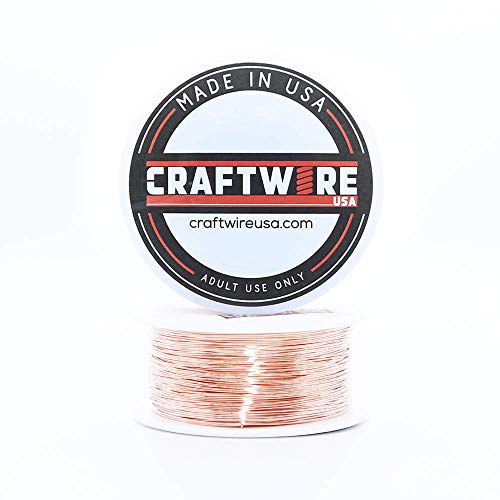 Craftwire USA Massiver blanker Kupferdraht, rund, hell, weich, 45 m, 28 Gauge (wählen Sie 25 bis 30 Fuß, 10 bis 30 Ga.), 28 Gauge-45 m Spule von Craftwire USA