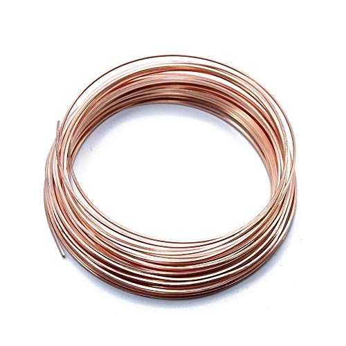 Massiver blanker Kupferdraht, quadratisch, hell, weich, 7,6 m, 20 Gauge von Craftwire USA