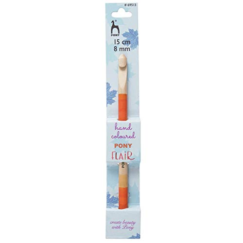 Pony Flair Häkelnadel, handbemalt, 15 cm (8,00 mm) von Crafty Capers
