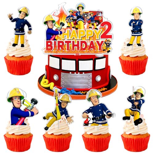 Tortendeko Geburtstag Feuerwehr, Feuerwehr Geburtstag Deko 2 Jahre Jungen, Kuchendeko Feuerwehrmann, Feuerwehrmann Torten Deko für 2 Jahre Kindergeburtstag Party Dekoration Tortendeko Geburtstag Feuerwehr, Feuerwehr Geburtstag Deko 2 Jahre Jungen, Kuchendeko Feuerwehrmann, Feuerwehrmann Torten Deko für 2 Jahre Kindergeburtstag Party Dekoration von Craggyer