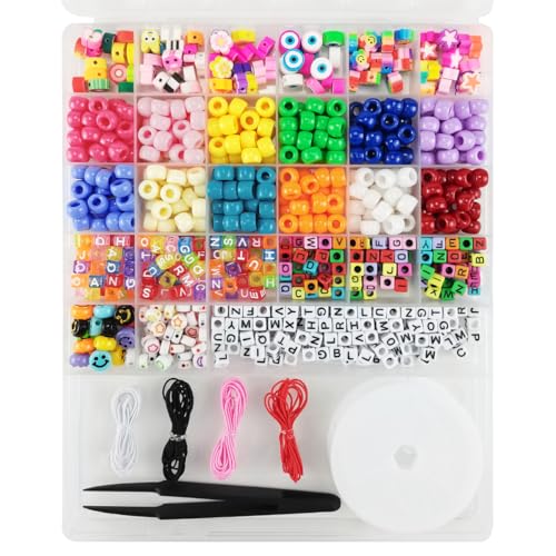 Cragmut 800 Stück Perlen zum Auffädeln Kinder Set, DIY Perlensets Armbänder Selber Machen Kinder, Armband Perlen Bastelset Kinder ab 6 Jahre, für Mädchen Geschenke 6 7 8 9 Jahre Schmuck Basteln Cragmut 800 Stück Perlen zum Auffädeln Kinder Set, DIY Perlensets Armbänder Selber Machen Kinder, Armband Perlen Bastelset Kinder ab 6 Jahre, für Mädchen Geschenke 6 7 8 9 Jahre Schmuck Basteln von Cragmut