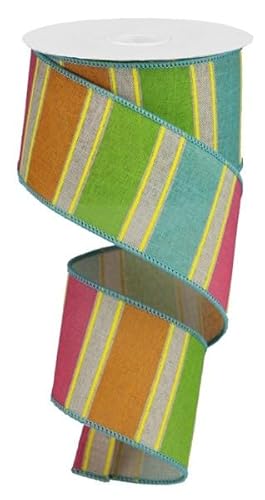 Drahtband mit kräftigen Streifen, 9,1 m (Helles Natur, mehrfarbig, 6,3 cm) von Craig Bachman