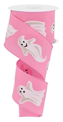 Halloween-Geisterband mit Drahtrand, 9,1 m, Rosa, 6,3 cm von Craig Bachman