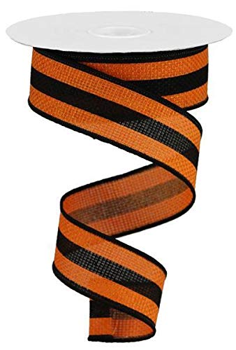 Vertikale Streifen Band mit Drahtrand – 9,1 m (orange, schwarz, 3,8 cm) von Craig Bachman