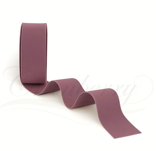 Malvenfarbenes Samtband, 38 mm breit x 2 m Schnittlänge, luxuriöser einseitiger weicher Samtbesatz für Geschenkverpackungen, Hochzeit, Schleifen, Basteln, Weihnachten, Blumenarrangements und Malvenfarbenes Samtband, 38 mm breit x 2 m Schnittlänge, luxuriöser einseitiger weicher Samtbesatz für Geschenkverpackungen, Hochzeit, Schleifen, Basteln, Weihnachten, Blumenarrangements und von Cranberry