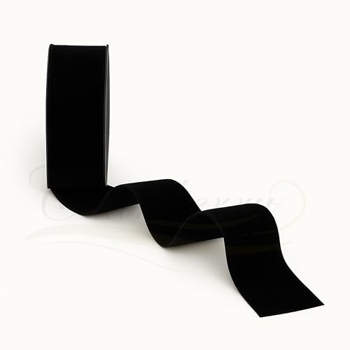 Schwarzes Samtband – 38 mm breit x 1 m Schnittlänge – luxuriöser einseitiger weicher Samtbesatz für Geschenkverpackungen, Hochzeit, Schleifen, Basteln, Weihnachten, Blumenarrangements und Dekoration Schwarzes Samtband – 38 mm breit x 1 m Schnittlänge – luxuriöser einseitiger weicher Samtbesatz für Geschenkverpackungen, Hochzeit, Schleifen, Basteln, Weihnachten, Blumenarrangements und Dekoration von Cranberry