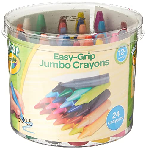 My First Crayola 24 Jumbo-Buntstifte Easy-Grip, Jumbo-Malkreide mehrfarbig von CRAYOLA