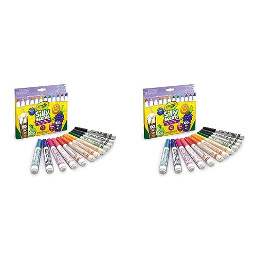 CRAYOLA 58-8337 12 Silly Scents Broadline Filzstifte, Multicolor 58-8337-E-000 12 Stück (2er Pack) von CRAYOLA