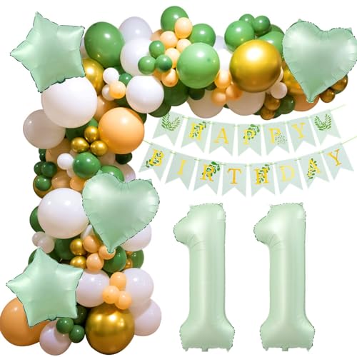 11 Geburtstag Deko, 11 Geburtstag Mädchen Junge, 11 Jahre Geburtstagdeko ballon, Happy Birthday Girlande Ballon 11 Grün Deko 11. Geburtstag Luftballons für Mädchen Junge 11. Geburtstag Dekoration 11 Geburtstag Deko, 11 Geburtstag Mädchen Junge, 11 Jahre Geburtstagdeko ballon, Happy Birthday Girlande Ballon 11 Grün Deko 11. Geburtstag Luftballons für Mädchen Junge 11. Geburtstag Dekoration von Crazy-M