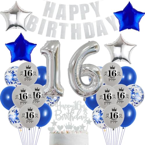 16 Geburtstag Deko Blau Silber 16. Geburtstag Marineblau Silber Jungen Party Deko, Silber Blau Luftballons 16. Geburtstag Blau Silber Geburtstagsdeko 16 Jahre Jungen Marineblau Silber 16. Ballon 16 Geburtstag Deko Blau Silber 16. Geburtstag Marineblau Silber Jungen Party Deko, Silber Blau Luftballons 16. Geburtstag Blau Silber Geburtstagsdeko 16 Jahre Jungen Marineblau Silber 16. Ballon von Crazy-M