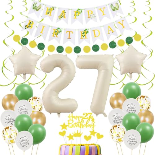 27. Geburtstagsdeko Frauen Grün Gold Luftballon 27. Geburtstag Deko 27. Luftballons Grün Beige Deko 27. Geburtstag Frau Cremeweiß ballon 27 Männer Geburtstagsdeko 27 Jahre Ballon Frau Mann 27. Geburtstagsdeko Frauen Grün Gold Luftballon 27. Geburtstag Deko 27. Luftballons Grün Beige Deko 27. Geburtstag Frau Cremeweiß ballon 27 Männer Geburtstagsdeko 27 Jahre Ballon Frau Mann von Crazy-M