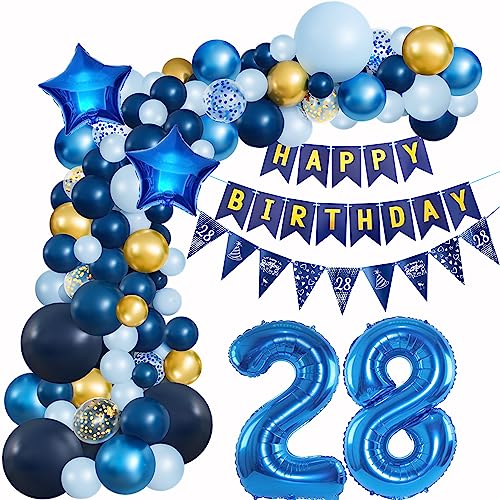 28 Geburtstag Deko Blau Geburtstagsdeko 28 Mann Luftballons Geburtstag Blau Gold Deko 28 Luftballon Girlande Blau 28 Jahr Geburtstagdeko Ballon Girlande Blau Gold Geburtstagsdeko 28. Dunkelblau von Crazy-M