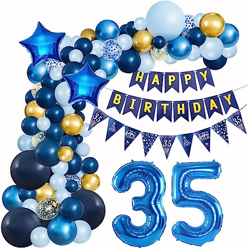 35 Geburtstag Deko Blau Geburtstagsdeko 35 Mann Luftballons Geburtstag Blau Gold Deko 35 Luftballon Girlande Blau 35 Jahr Geburtstagdeko Ballon Girlande Blau Gold Geburtstagsdeko 35. Dunkelblau von Crazy-M