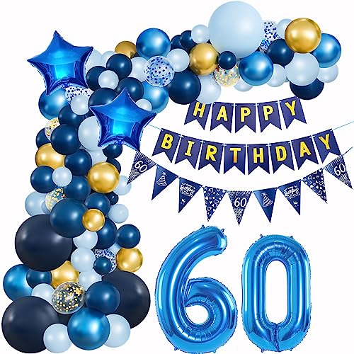 60 Geburtstag Deko Blau Geburtstagsdeko 60 Mann Luftballons Geburtstag Blau Gold Deko 60 Luftballon Girlande Blau 60 Jahr Geburtstagdeko Ballon Girlande Blau Gold Geburtstagsdeko 60. Dunkelblau von Crazy-M