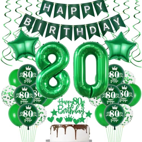 80 Geburtstag Deko Frau Mann 80. Geburtstag Dekoration Grün Deko 80 Geburtstag Frau Mann Grün Luftballon 80. Geburtstagsdeko 80 Jahr Grün Ballon 80. Geburtstag Jahrestag Partei Supplies 80 Geburtstag Deko Frau Mann 80. Geburtstag Dekoration Grün Deko 80 Geburtstag Frau Mann Grün Luftballon 80. Geburtstagsdeko 80 Jahr Grün Ballon 80. Geburtstag Jahrestag Partei Supplies von Crazy-M