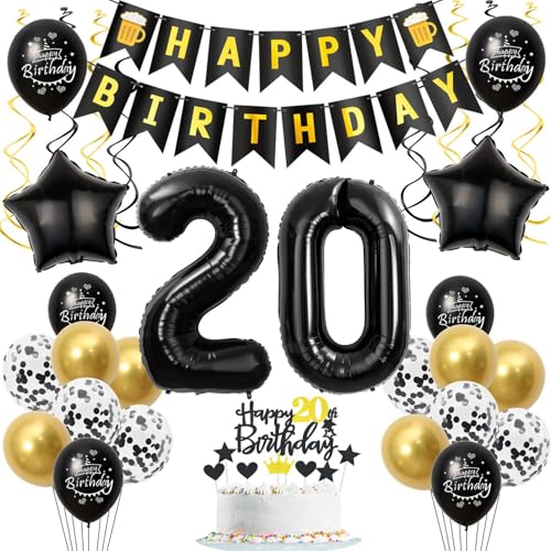 Deko 20. geburtstag mann frau luftballon 20 geburtstag frauen deko geschenk für 20. geburtstag mann schwarz gold geburtstagsdeko 20 jahre frauen ballon geburtstags tortendeko 20 männer frau Deko 20. geburtstag mann frau luftballon 20 geburtstag frauen deko geschenk für 20. geburtstag mann schwarz gold geburtstagsdeko 20 jahre frauen ballon geburtstags tortendeko 20 männer frau von Crazy-M