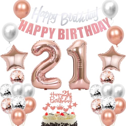 Deko 21. Geburtstag frauen Deko Rosegold Tortendeko 21 Geburtstag frau Ballon Deko 21 Geburtstag dekoration frauen Geschenk für 21 Geburtstag frau Silber Luftballon 21 Geburtstagsdeko 21 Jahre frau Deko 21. Geburtstag frauen Deko Rosegold Tortendeko 21 Geburtstag frau Ballon Deko 21 Geburtstag dekoration frauen Geschenk für 21 Geburtstag frau Silber Luftballon 21 Geburtstagsdeko 21 Jahre frau von Crazy-M
