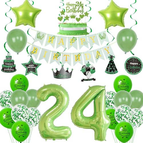 Deko 24. Geburtstag Frauen Mann Tortendeko 24 Geburtstag Frauen Deko Geschenk für 24. Geburtstag Mann Grün Geburtstagsdeko 24 jahre Frau Geburtstags deko Ballon 24 Geburtstag Tortendeko Männer Deko 24. Geburtstag Frauen Mann Tortendeko 24 Geburtstag Frauen Deko Geschenk für 24. Geburtstag Mann Grün Geburtstagsdeko 24 jahre Frau Geburtstags deko Ballon 24 Geburtstag Tortendeko Männer von Crazy-M