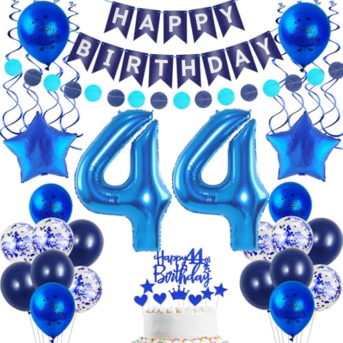 Deko 44. Geburtstag Luftballon Blau Tortendeko Mann Geschenk Geburtstagsdeko Jahre Ballon Männer Deko 44. Geburtstag Luftballon Blau Tortendeko Mann Geschenk Geburtstagsdeko Jahre Ballon Männer von Crazy-M
