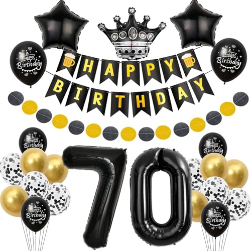 Deko 70. Geburtstag mann luftballon 70 Geburtstag frauen Deko Geschenk für 70. Geburtstag mann schwarz gold Geburtstagsdeko 70 jahre frau Geburtstags deko Ballon 70 Geburtstag Deko Männer Deko 70. Geburtstag mann luftballon 70 Geburtstag frauen Deko Geschenk für 70. Geburtstag mann schwarz gold Geburtstagsdeko 70 jahre frau Geburtstags deko Ballon 70 Geburtstag Deko Männer von Crazy-M