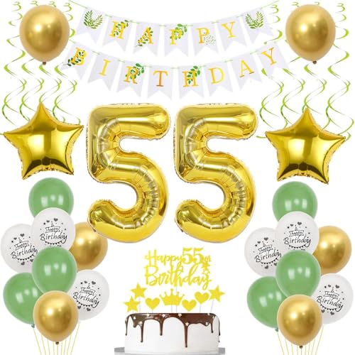 Grün gold luftballons 55 geburtstag frauen mann deko, gold geburtstagsdeko 55 jahre frau ballon deko, ballon deko 55. geburtstag mann dekoration,gold tortendeko 55 geburtstag deko frauen männer Grün gold luftballons 55 geburtstag frauen mann deko, gold geburtstagsdeko 55 jahre frau ballon deko, ballon deko 55. geburtstag mann dekoration,gold tortendeko 55 geburtstag deko frauen männer von Crazy-M