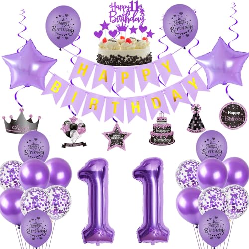 Lila 11 Geburtstag Deko, 11. Geburtstag Mädchen,Luftballons 11. Geburtstag Deko Mädchen, Happy Birthday Girlande Deko 11.Geburtstag Mädchen,violett Tortendeko 11 Geburtstag Happy 11th Birthday Lila 11 Geburtstag Deko, 11. Geburtstag Mädchen,Luftballons 11. Geburtstag Deko Mädchen, Happy Birthday Girlande Deko 11.Geburtstag Mädchen,violett Tortendeko 11 Geburtstag Happy 11th Birthday von Crazy-M