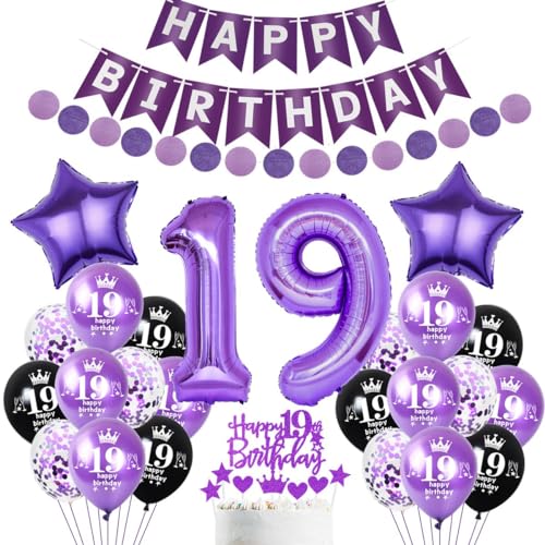 Lila 19 Jahre Party Dekoration, Lila 19 Geburtstagsdeko Mädchen, 19 Geburtstag Dekoration Lila, Tortendeko Geburtstagsdeko 19 Jahre, Luftballons 19 Geburtstag Lila Schwarz, Lila 19 Jahre Ballon Lila 19 Jahre Party Dekoration, Lila 19 Geburtstagsdeko Mädchen, 19 Geburtstag Dekoration Lila, Tortendeko Geburtstagsdeko 19 Jahre, Luftballons 19 Geburtstag Lila Schwarz, Lila 19 Jahre Ballon von Crazy-M