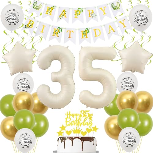 Luftballons 35 Geburtstag Deko frauen weiß gold grün,ballon 35.Geburtstag deko für frauen,deko 35 Geburtstag frau 35.geburtstag deko frau weiß Geburtstagsdeko 35 jahre frauen mädchen ballon deko Luftballons 35 Geburtstag Deko frauen weiß gold grün,ballon 35.Geburtstag deko für frauen,deko 35 Geburtstag frau 35.geburtstag deko frau weiß Geburtstagsdeko 35 jahre frauen mädchen ballon deko von Crazy-M