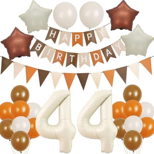 Luftballons 44 Geburtstag Frauen Deko, Geburtstagsdeko 44 Jahre Frau Mann Ballon, Retro Kaffee Braun sand weiß Deko Ballon 44. geburtstag Frauen dekoration, 44 Geburtstag deko Luftballons 44 Geburtstag Frauen Deko, Geburtstagsdeko 44 Jahre Frau Mann Ballon, Retro Kaffee Braun sand weiß Deko Ballon 44. geburtstag Frauen dekoration, 44 Geburtstag deko von Crazy-M
