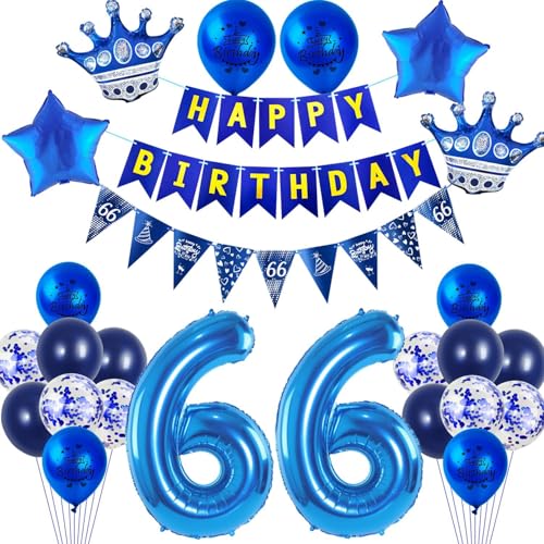 Luftballons 66 Geburtstag Dekoration Blau 66 Jahre Mann Geburtstagsdeko Ballon,Blau Happy Birthday Girlande Banner Folienballon 66 Geburtstag Party Deko für Männer,deko 66. Mann Geburtstag deko Luftballons 66 Geburtstag Dekoration Blau 66 Jahre Mann Geburtstagsdeko Ballon,Blau Happy Birthday Girlande Banner Folienballon 66 Geburtstag Party Deko für Männer,deko 66. Mann Geburtstag deko von Crazy-M